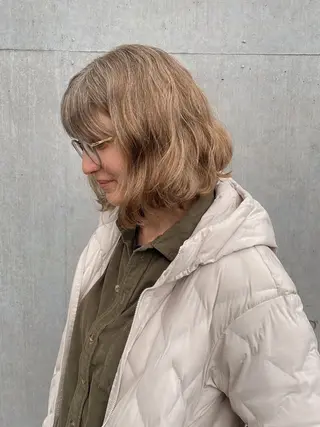 ミディアム Lien所属・marika/ボブ /透明感カラーのヘアスタイル