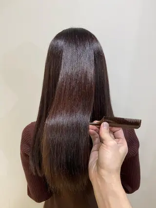 ロング コテ巻き風パーマ/ 髪質改善/河島恭平のヘアスタイル