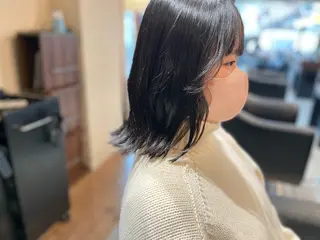 ミディアム カラー ショート・ボブ 中村俊哉のヘアスタイル