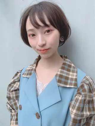 ショート カラー パーマ ヘアアレンジ 【公式】amble luxe池袋東口🩷のヘアスタイル