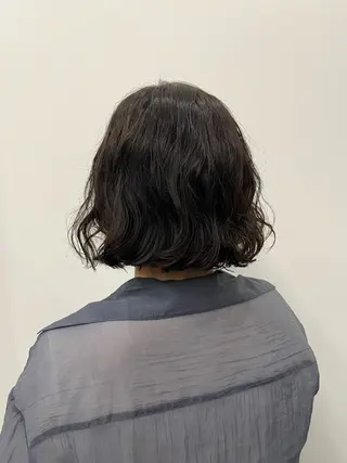 ミディアム パーマ 門崎未依/レイヤー/ メンズカット🪿🌼のヘアスタイル