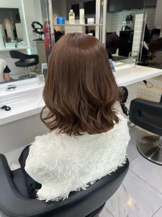 ミディアム カラー 韓国レイヤーカット /REIのヘアスタイル