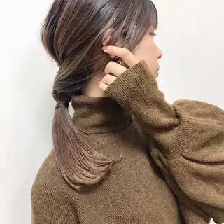 ロング カラー HARUNA🤍 大人ショートヘアのヘアスタイル