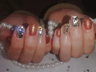 ショート ネイル フィルイン、長さ出し 深爪矯正のネイルデザイン