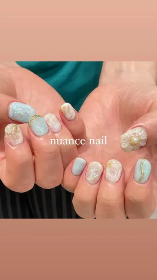 ネイル 淡色ネイル 🎀moeのネイルデザイン