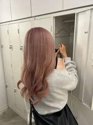 ロング カラー 新宿ハイトーン/ カットモデル/のりかのヘアスタイル