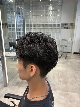 ショート パーマ メンズパーマ特化 園田　楓莉のヘアスタイル
