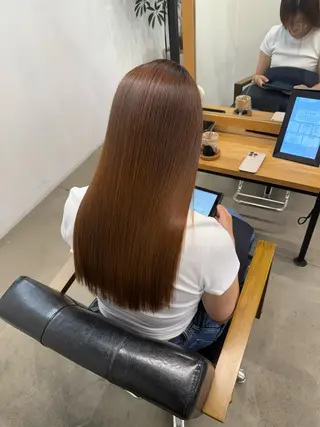 セミロング ひろし/髪質改善/ 縮毛矯正/透明感✨のヘアスタイル