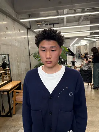 ショート パーマ メンズ men's 特化 ✨ソウタのヘアスタイル