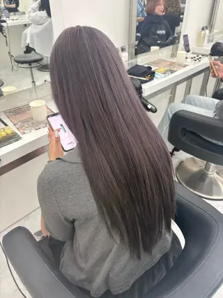 カラー ハイトーン/透明感 艶カラー/SAKIのヘアスタイル