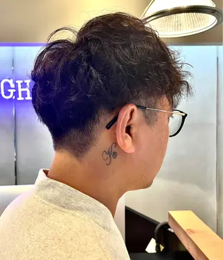 ミディアム パーマ メンズ 森山 聖弥/メンズカットのヘアスタイル