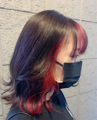 セミロング カラー ボブ/ハイトーン髪質 改善/越谷✨クラモチのヘアスタイル