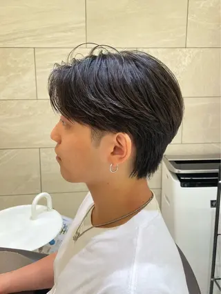 メンズ 透明感カラー/レイヤ ー/縮毛/暗髪/銀座のヘアスタイル