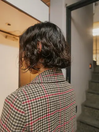 ショート カラー パーマ 🌿ボブ パーマ高橋啓太🌿のヘアスタイル