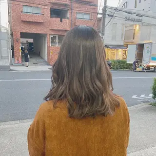 ミディアム カラー PULSE yokohama所属・横浜駅/韓国レイヤー カット/髪質改善のヘアスタイル