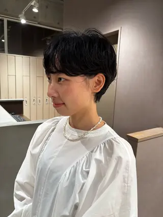 ショート パーマ Un ami  shibuya所属・Mon/ショート/パ ーマのヘアスタイル