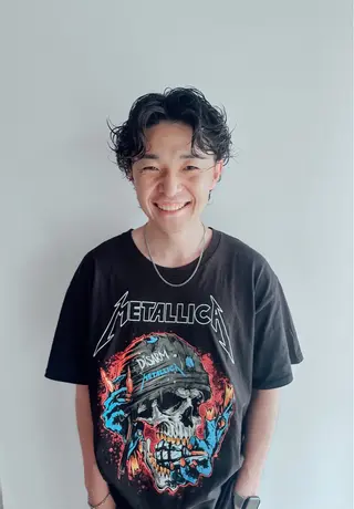 パーマ メンズ コテ巻き風パーマ レイヤーカット ぱるのヘアスタイル