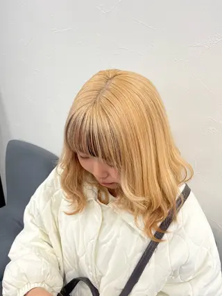 ミディアム カラー ハイトーン/透明感 髪質改善/rinaのヘアスタイル