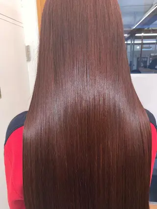 ロング 艶髪color💎髪 質改善ストレート大吉のヘアスタイル