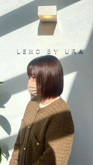 ミディアム カラー 髪質改善 HALO hair salon【ヘイロー】所属・暖色カラー🟥ショウ ✖️ウルフ&レイヤーのヘアスタイル