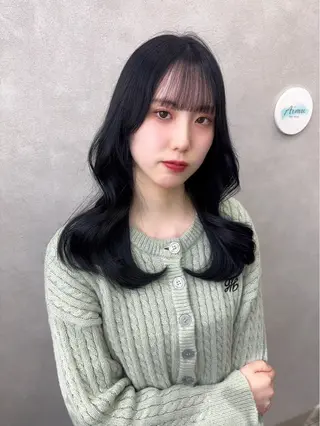 セミロング 【韓国ヘア ×透明感カラー】芳川のヘアスタイル