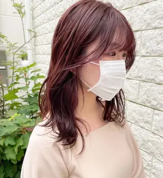 ミディアム カラー ヘアアレンジ 髪質改善ストレート✨ パーマヘア✨YUKIのヘアスタイル