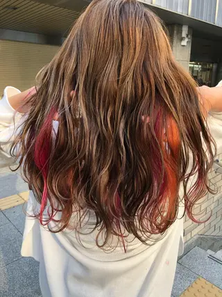 ロング カラー 菅村 勇亮のヘアスタイル