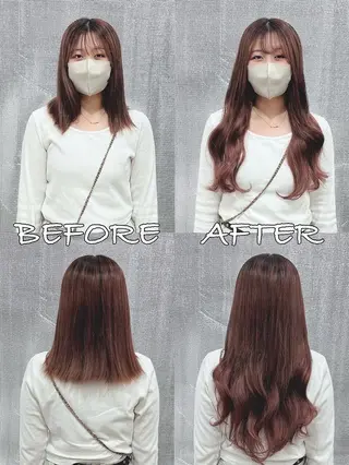 ロング カラー ヘアアレンジ LIP 大阪本店 エクステ 堀谷和孝のヘアスタイル