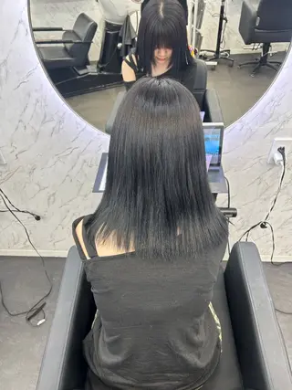 セミロング カラー 韓国艶カラー 🇰🇷💎MIUのヘアスタイル