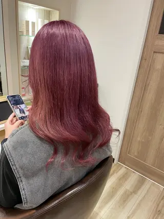 ミディアム カラー 🌈派手髪ハイトーン 🌈鈴木亮太🌈のヘアスタイル