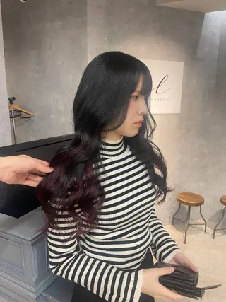 ロング カラー オフホワイトアンドなんば所属・福西 洋斗のヘアスタイル