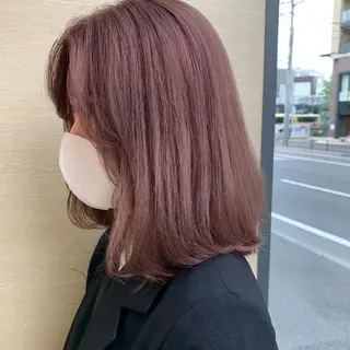 セミロング ウスイ ハルカのヘアスタイル