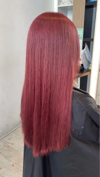 ロング カラー ブリーチ/髪質改善/ ハイトーン/暖色のヘアスタイル