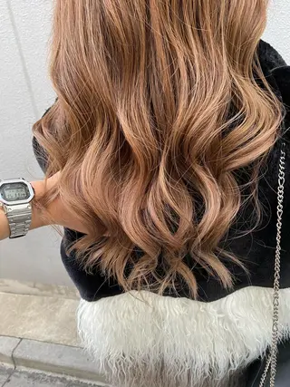 セミロング カラー あざと可愛い❤️ 髪質整形💊 輝のヘアスタイル