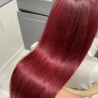 ロング としき/韓国/透明 感カラー/美髪矯正のヘアスタイル