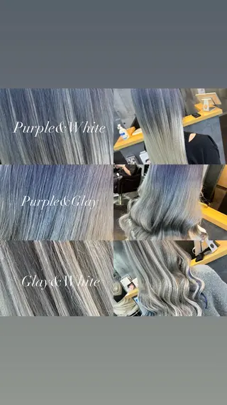 セミロング カラー ヘアアレンジ ミルクティーハイトー ン💖Mikaのヘアスタイル