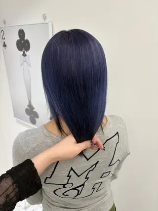 ミディアム Haruna/河原町 ハイトーン🤍のヘアスタイル