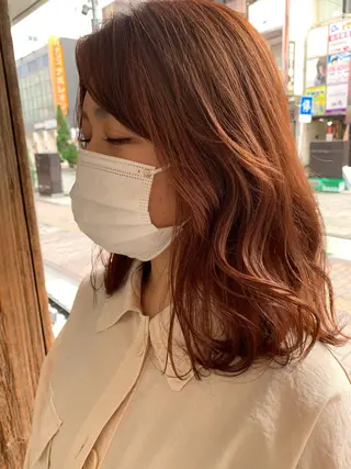 セミロング カラー 平野 優奈のヘアスタイル