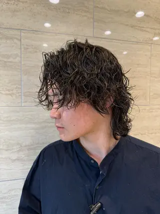 パーマ メンズ 河崎 祐矢のヘアスタイル