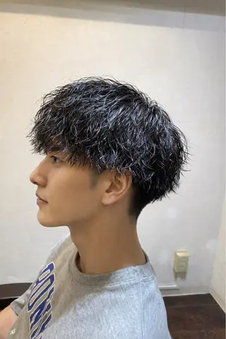 パーマ メンズ うる艶ワンカラー/ 似合わせ　中野拓侍のヘアスタイル