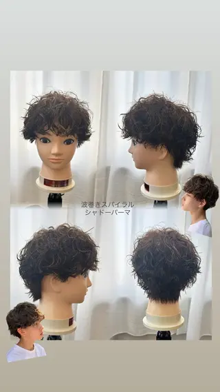 ショート パーマ メンズ maru.所属・林 小夏のヘアスタイル