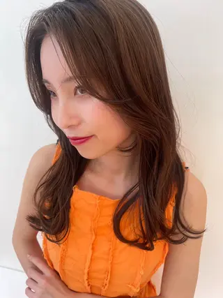 セミロング 赤み消しカラー 🩵かりんのヘアスタイル