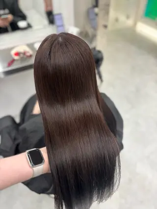 カラー 韓国風暗髪ヘア🤍 🫧MIREIのヘアスタイル