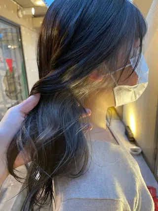 ロング カラー サイエンスアクア/艶 髪/レイヤー/清水のヘアスタイル