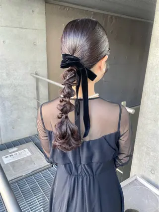 ロング ヘアアレンジ ヘアセット ✴︎Mai✴︎銀座のヘアスタイル