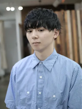 ミディアム メンズ 木村陸弥 似合わせ 透明感カラー🌿のヘアスタイル