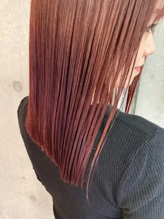 セミロング カラー 横浜美容室／暖色系 michika🌹のヘアスタイル