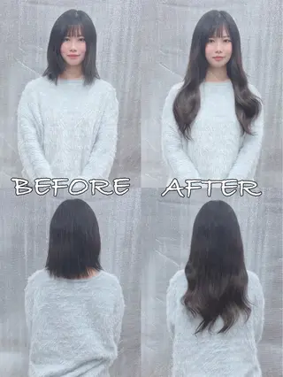 ロング カラー ヘアアレンジ LIP 大阪本店 エクステ 堀谷和孝のヘアスタイル