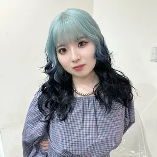 ロング カラー 透明感ワンカラー梅田 ダブルカラー/川上のヘアスタイル