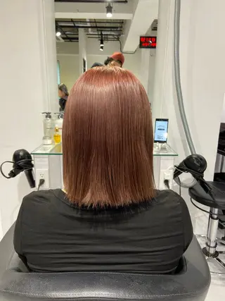 ミディアム カラー ✨透明感、艶髪ヘア✨ 韓国ヘア特化💖のヘアスタイル